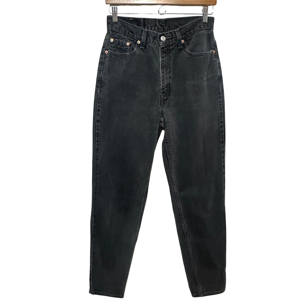 Vintage Y2K Levis 512 Slim Fit Straight Leg Jeans Women 10 Black High Rise Denim